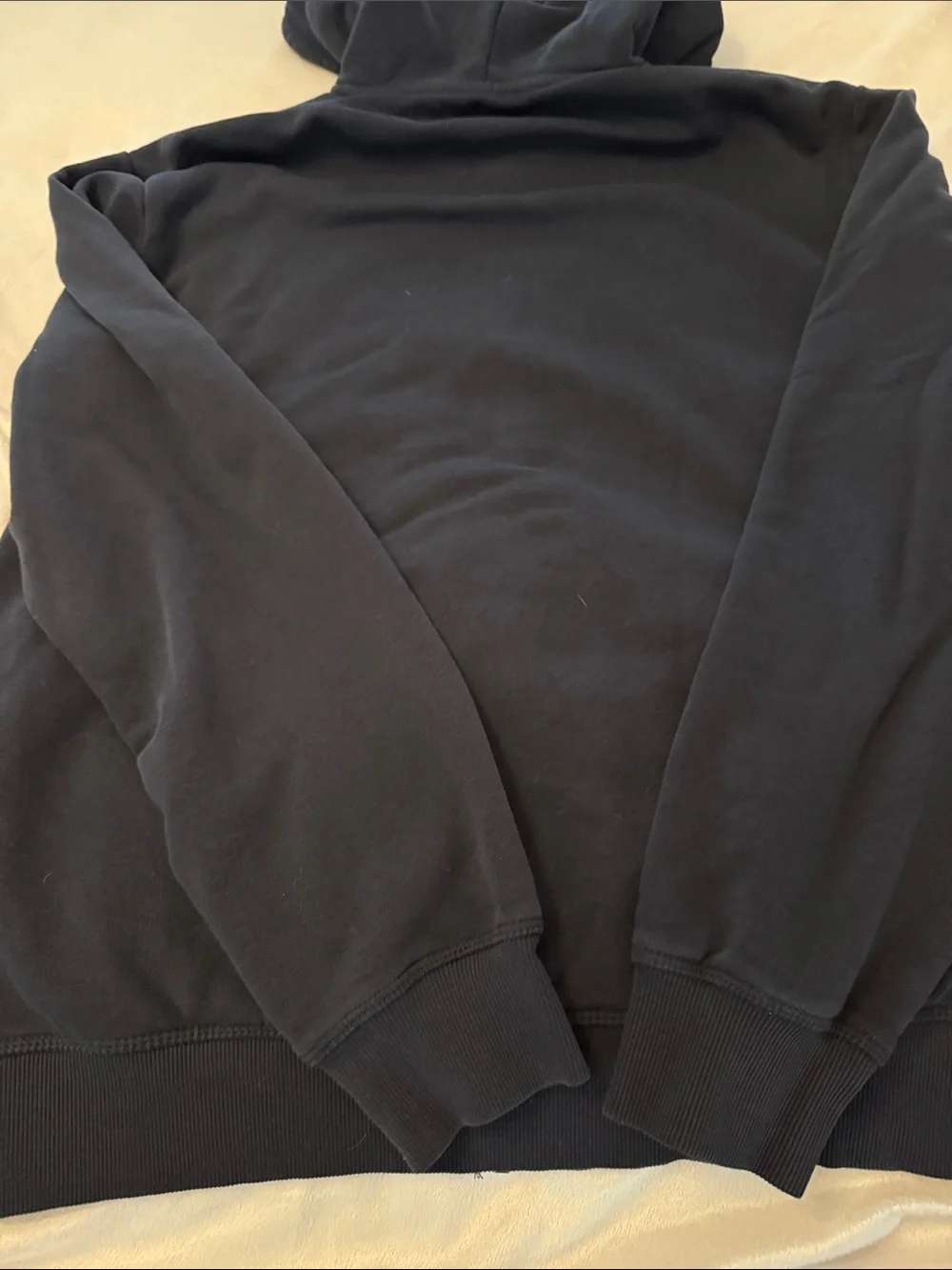 Original Penguin Navy Zip-Up Hoodie with Light Blue Chevron -Size Large